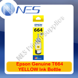 Epson Genuine T664 YELLOW Ecotank Ink Bottle for ET-2500/ET-2550/ET-4500 T664492